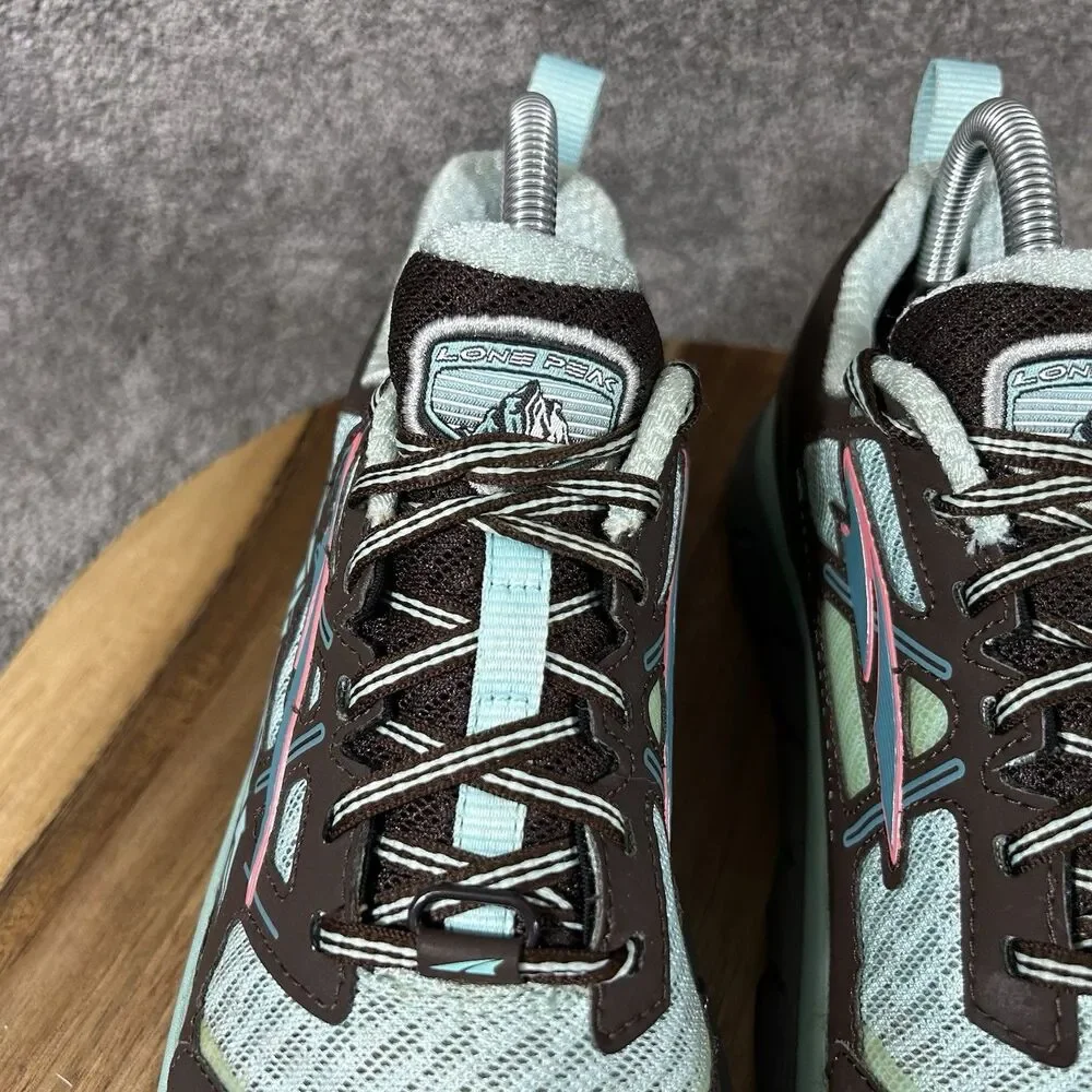 Altra Lone Peak 3.0 Women’s Size 8 Brown Teal Zero Drop Trail Running Shoes Used
